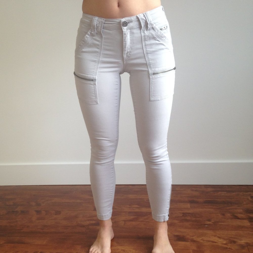 Joie - Light Grey Park Skinny Ankle Jeans